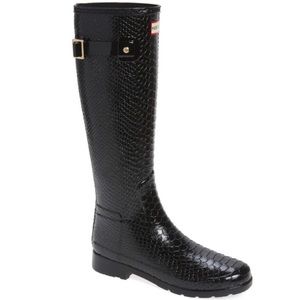 Embossed Hunter Boots